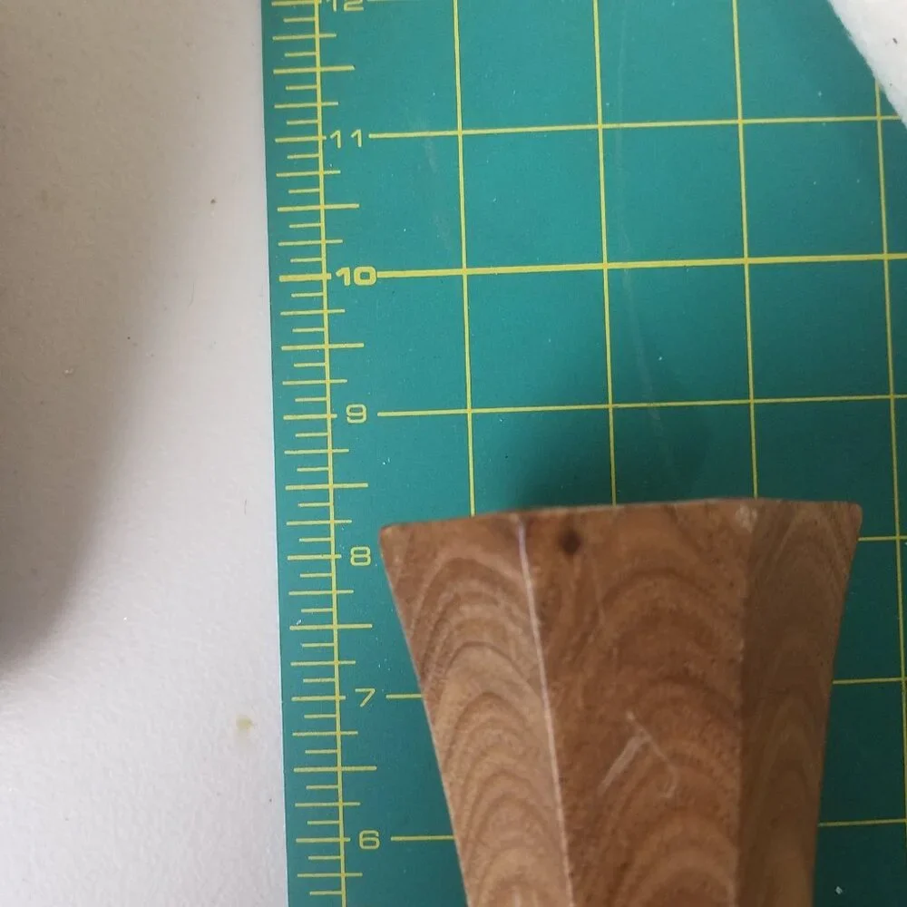 Hand Crafted Wooden Japanese‎ Flower Vase/candle holder, 8 X 4 Inches